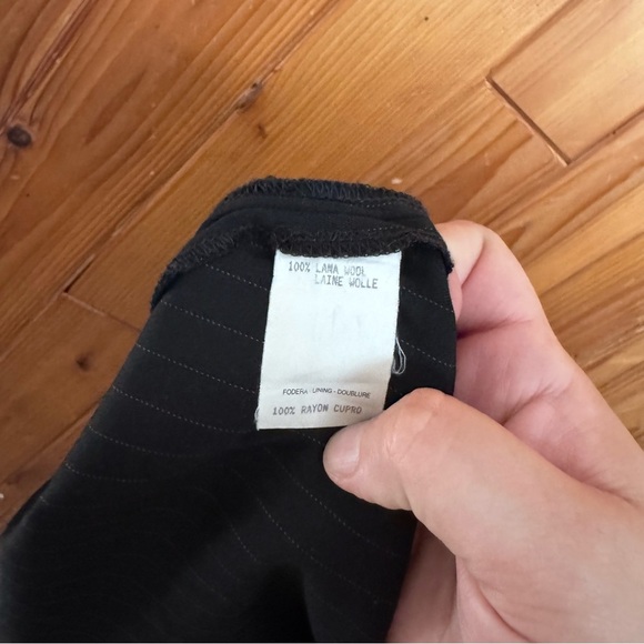 Vintage Gucci Black Pinstripe Trousers Size 42 - Picture 6 of 10